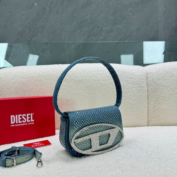 Diesel Dark Blue Diamond Shoulder Bag - Picture 3 of 9